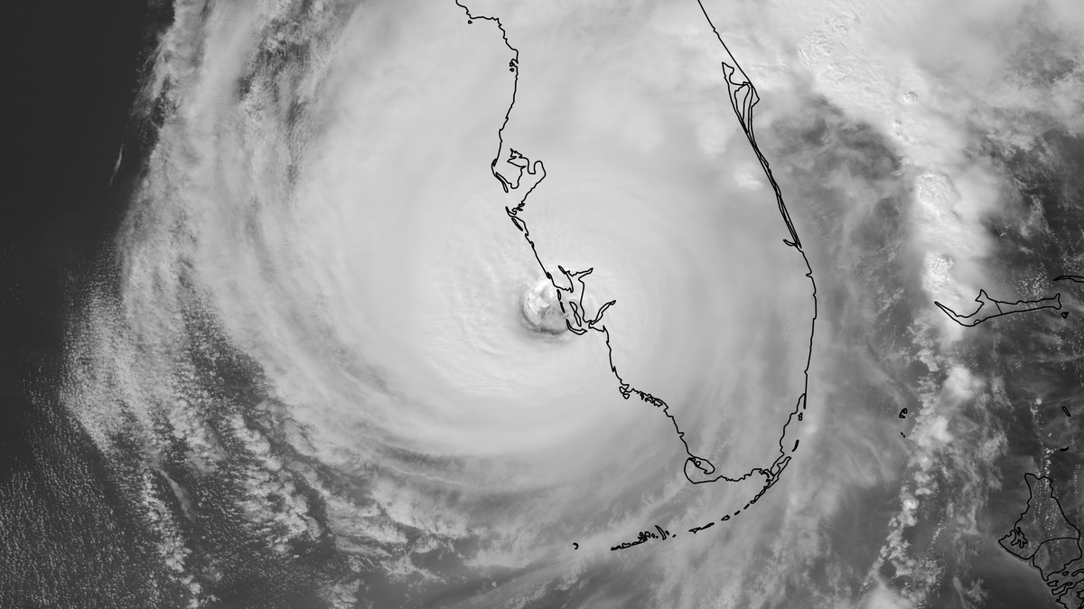 This high-resolution imagery captured from NOAA-20 shows Ian less than an hour before coming ashore in Cayo Costa.