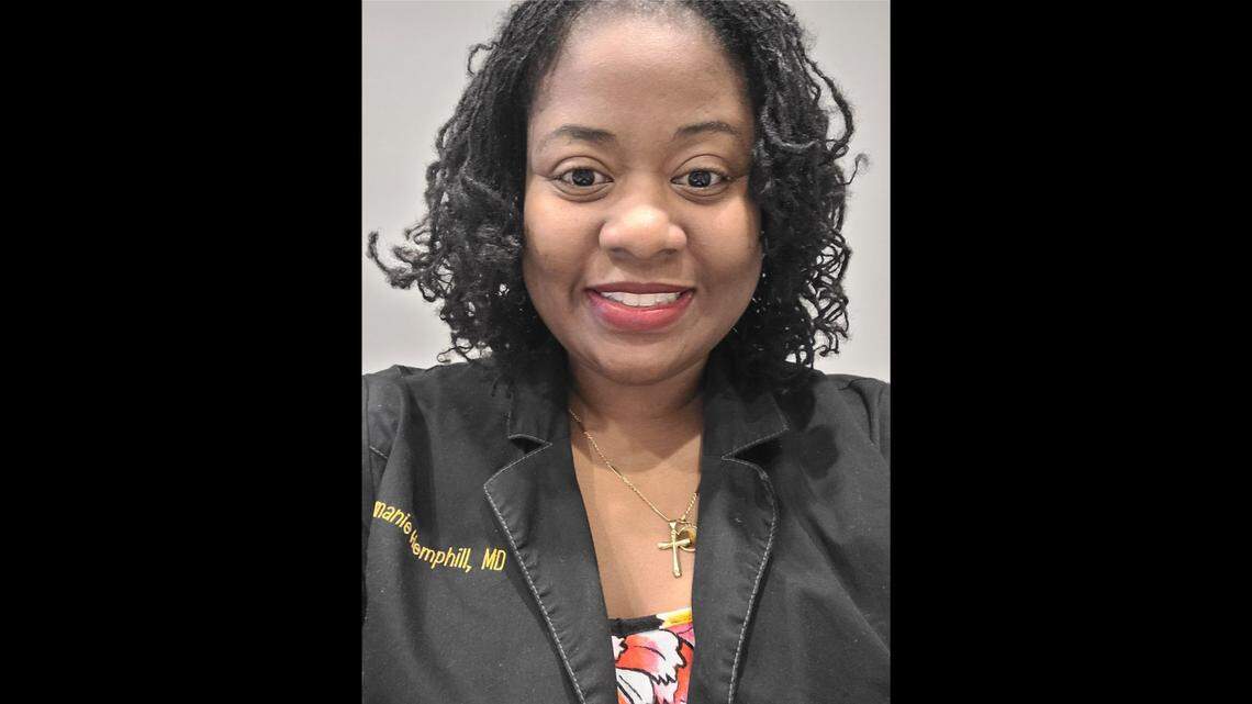 Dr. Irmanie Hemphill, who first thought her weight gain was due to having a baby. Doctors at Cleveland Clinic Florida in Weston diagnosed her with a tumor in the pituitary gland in her brain.