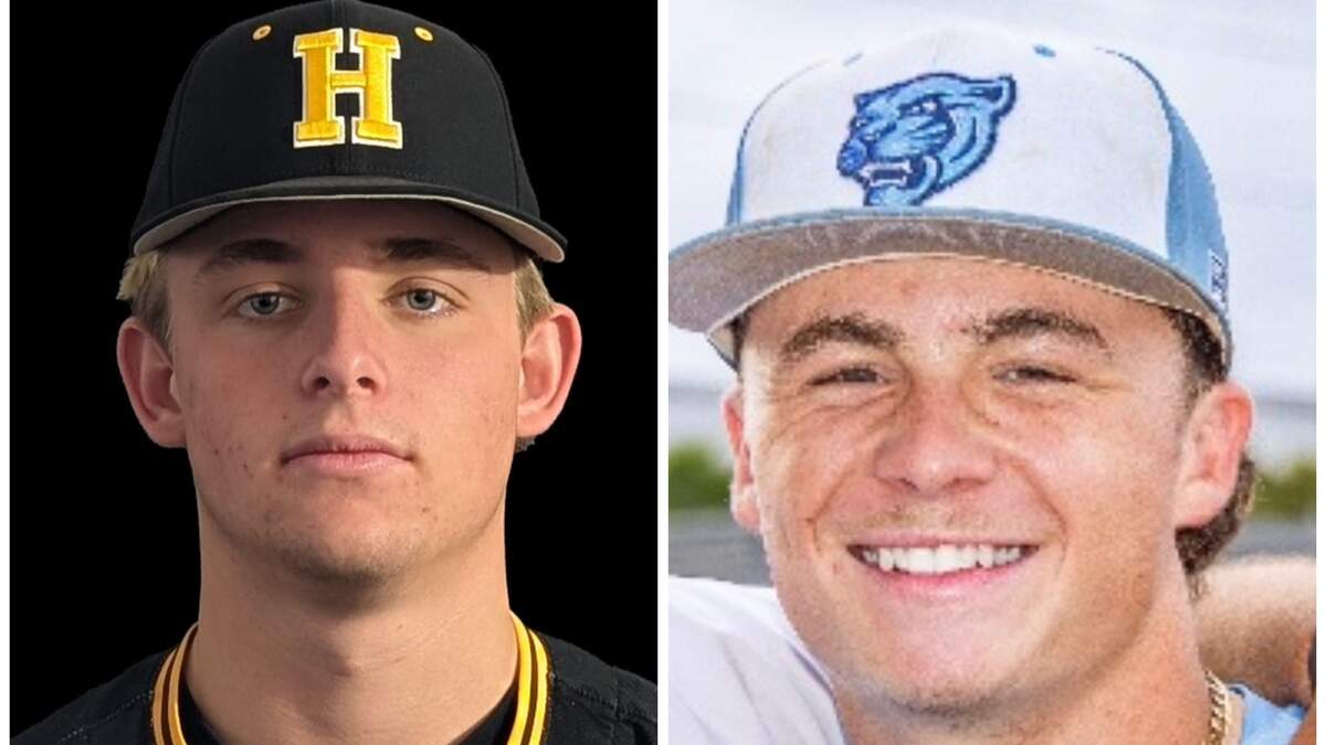 American Heritage’s Brady Snow (left) and Somerset Academy’s Jon Mora (right) are the Miami Herald’s Broward Baseball 4A-1A Pitcher and Player of the Year respectively.