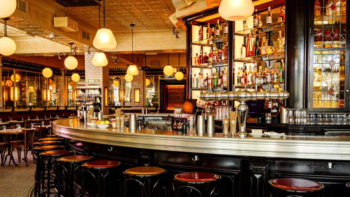 The bar at Pastis Miami, which is now open in Wynwood.