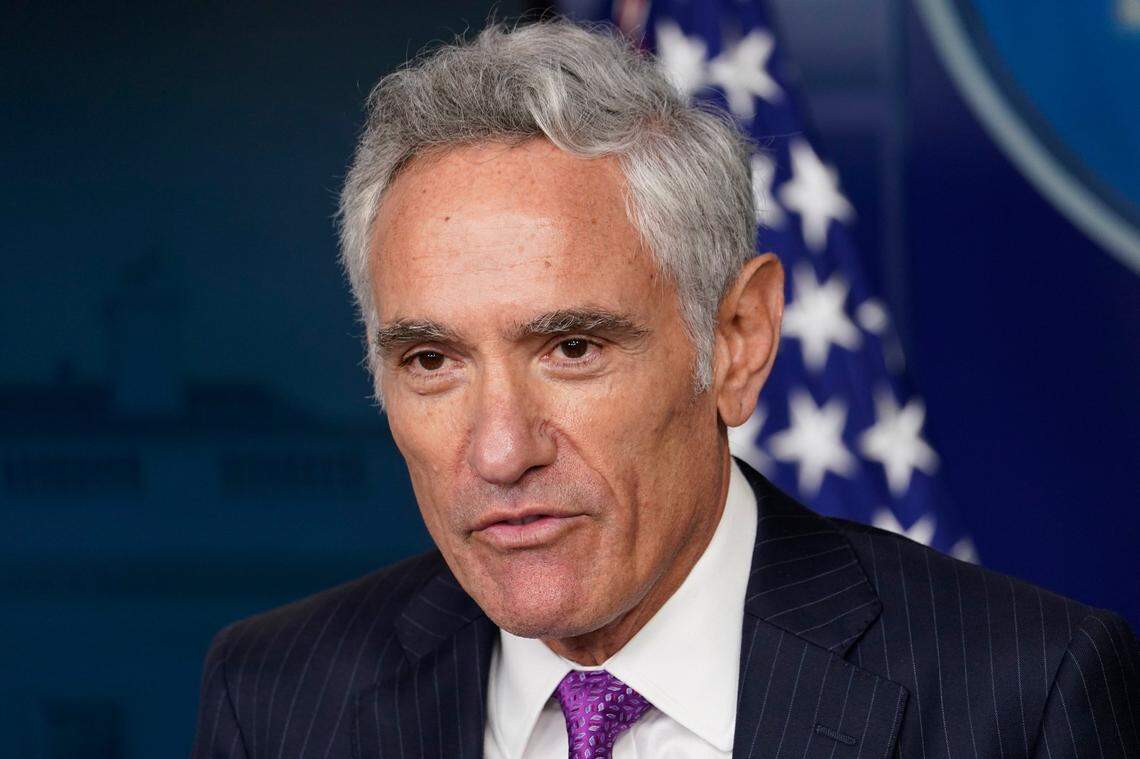 Scott Atlas, senior fellow at the Hoover Institution, speaks at a news conference in the James Brady Press Briefing Room at the White House in Washington on Aug. 12, 2020. President Donald Trump announced that Atlas, a frequent guest on Fox News channel, has joined the White House as a pandemic adviser.