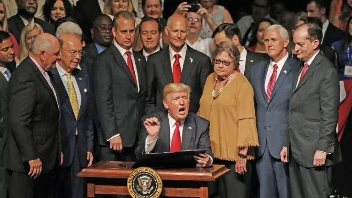 In 2017, President Trump signed his Cuba policy at the Manuel Artime Theater in Miami.