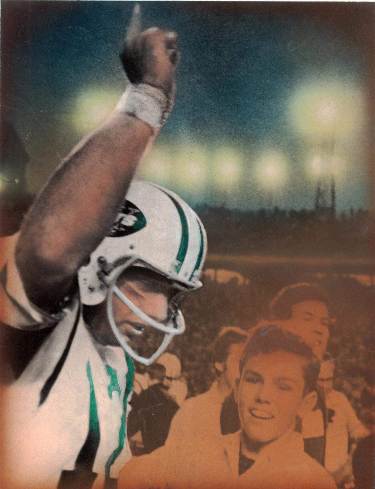 Joe Namath after the New York Jets won Super Bowl III in Miami in 1969.