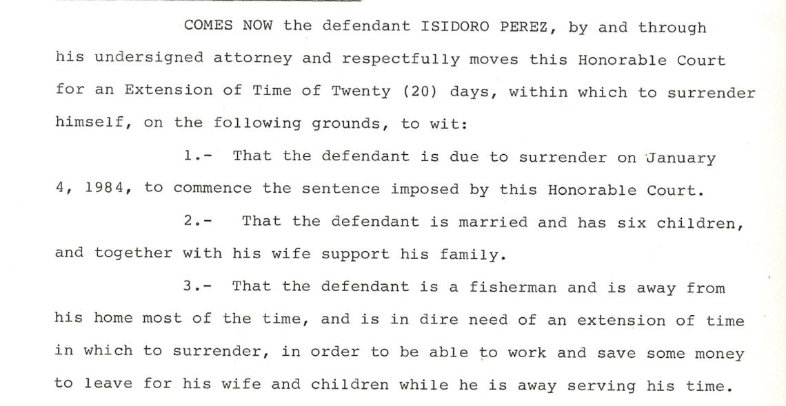 Court records from Isidro Perez’s indictment.
