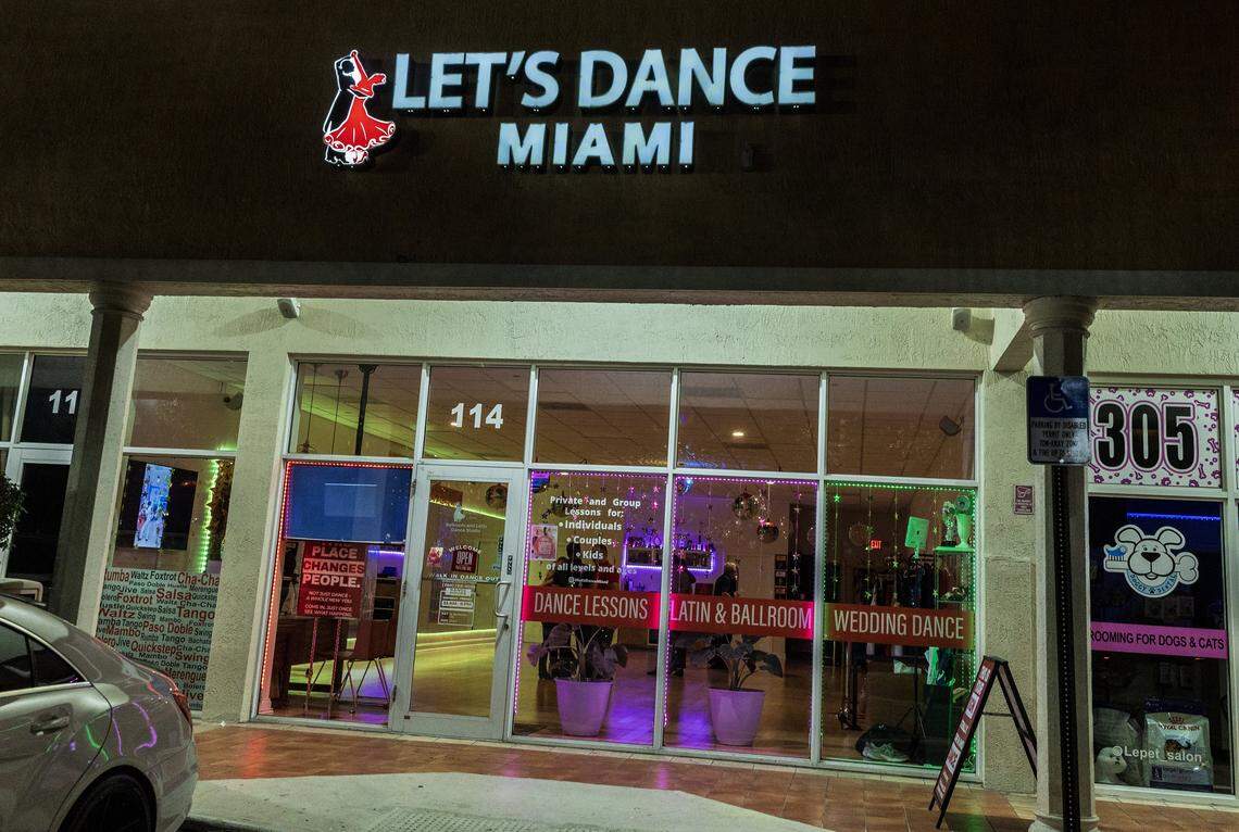 Exterior view of the Let's Dance Miami studio in Aventura, on Wednesday, February 18, 2026.