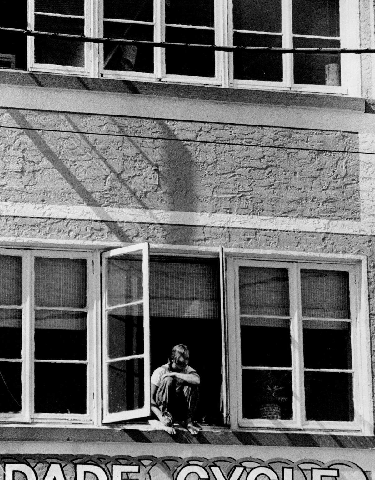 A perch above Dade Cycle on Grand Avenue in 1978.