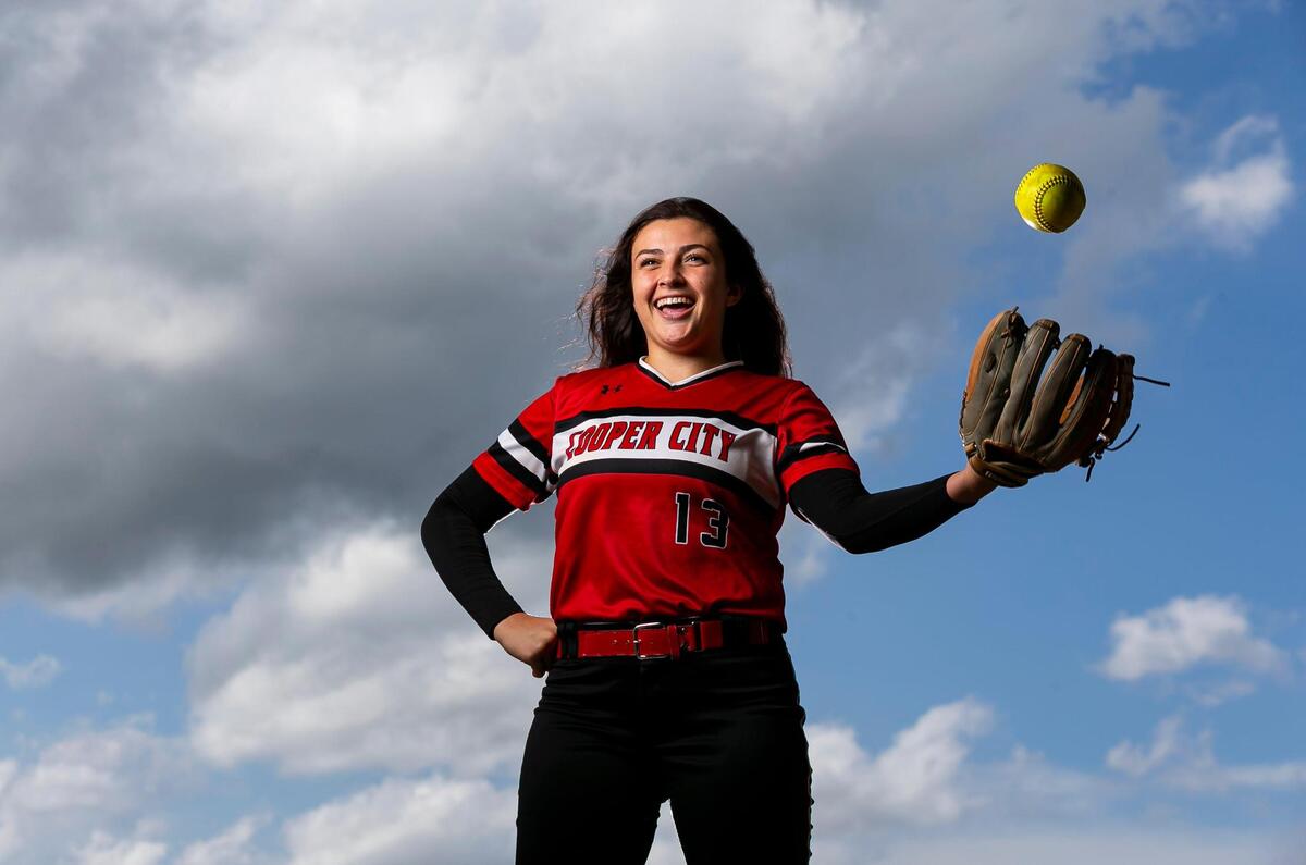 Broward Softball Pitcher of the Year Jordyn Hustey, from Cooper City High School, is photographed at Brian Piccolo Park in Cooper City, Florida on Tuesday, May 17, 2022.