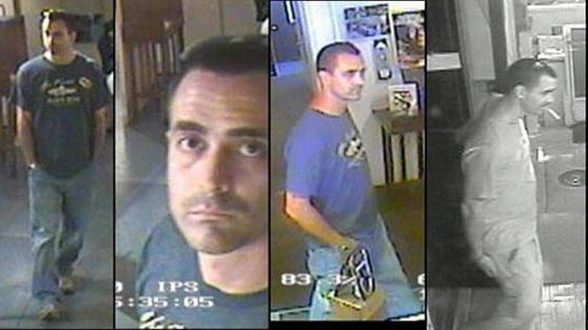 Richard Steven Johnson is captured on security video at a Key West museum on Aug. 18, 2010.