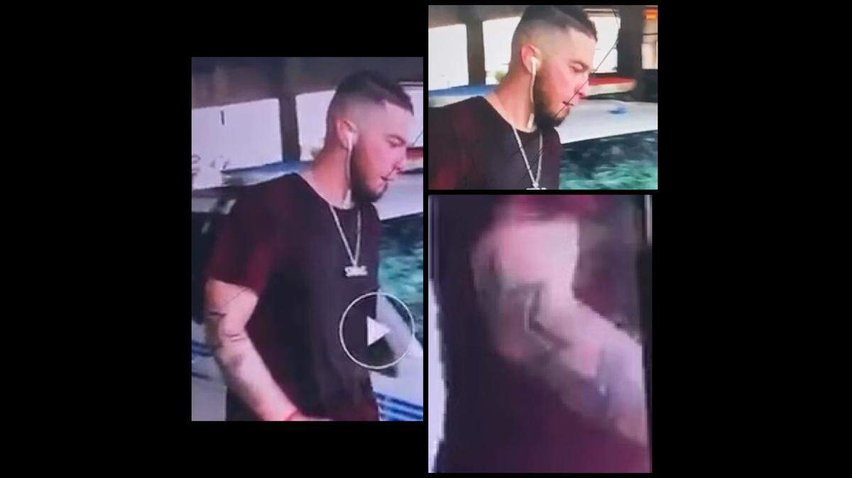 The FBI says the man pictured above set a Miami police car on fire during last month’s protest against police brutality in downtown Miami. There is a reward of up to $25,000 for information that can help identify, arrest and convict him.