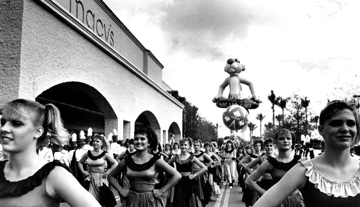 Pink Panther was the star of the Macy’s parade in Plantation to celebrate the opening of a new Macy’s.