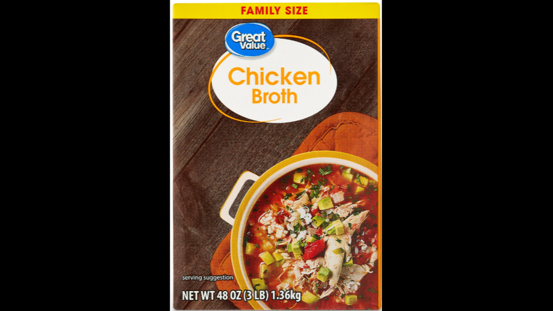 Possibly spoiled chicken broth has been recalled from Walmart stores in 9 states