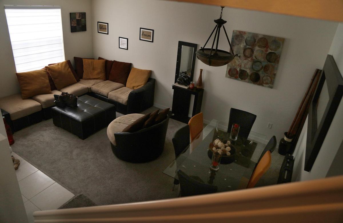 Living room view of a property for sale located in the Bonterra community at 9350 W 33rd Ln, Hialeah  33018.