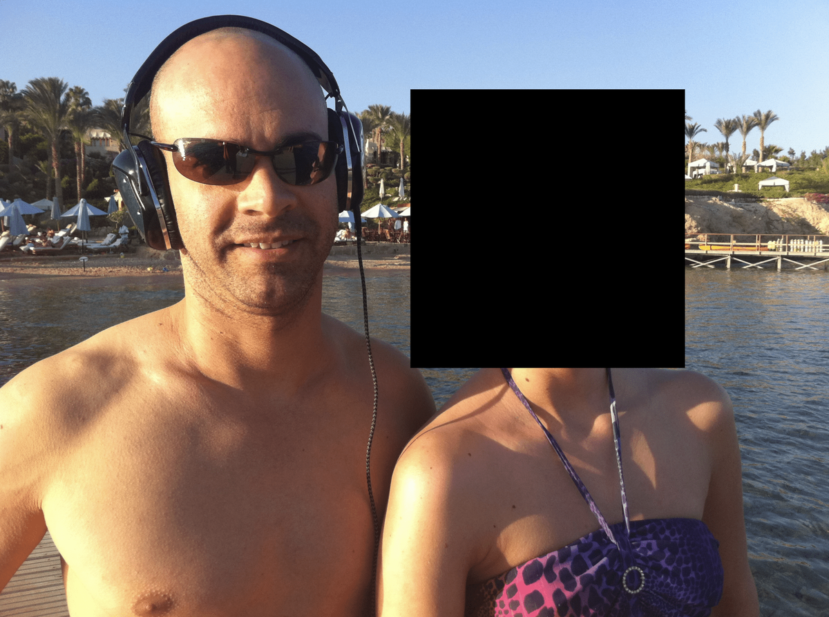 An undated photo of Ramsey Elkholy with a woman. The photo was released by the U.S. Justice Department as part of the Epstein Files.