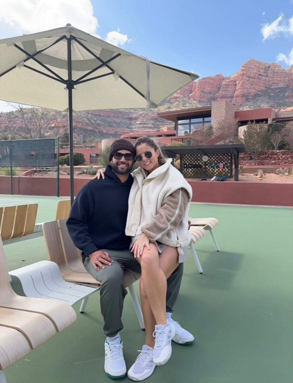 Carlos and Macy Zambrano met while playing pickleball and got married in February 2025.
