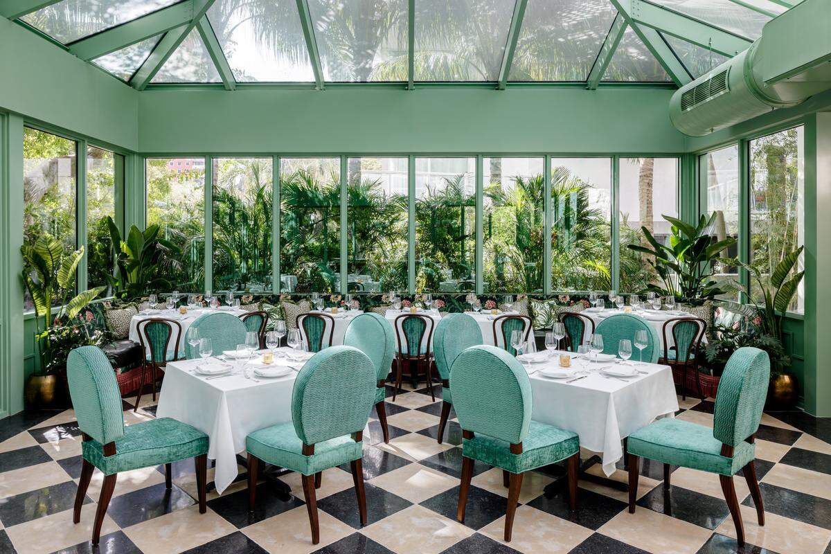 The solarium at Chateau ZZ in Brickell.