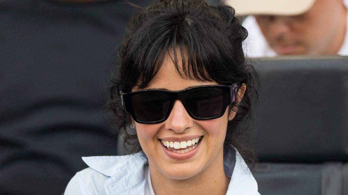 Camila Cabello is seen before the start of a Leagues Cup group stage match between Inter Miami and Atlanta United at DRV PNK Stadium on Tuesday, July 25, 2023, in Fort Lauderdale, Fla.