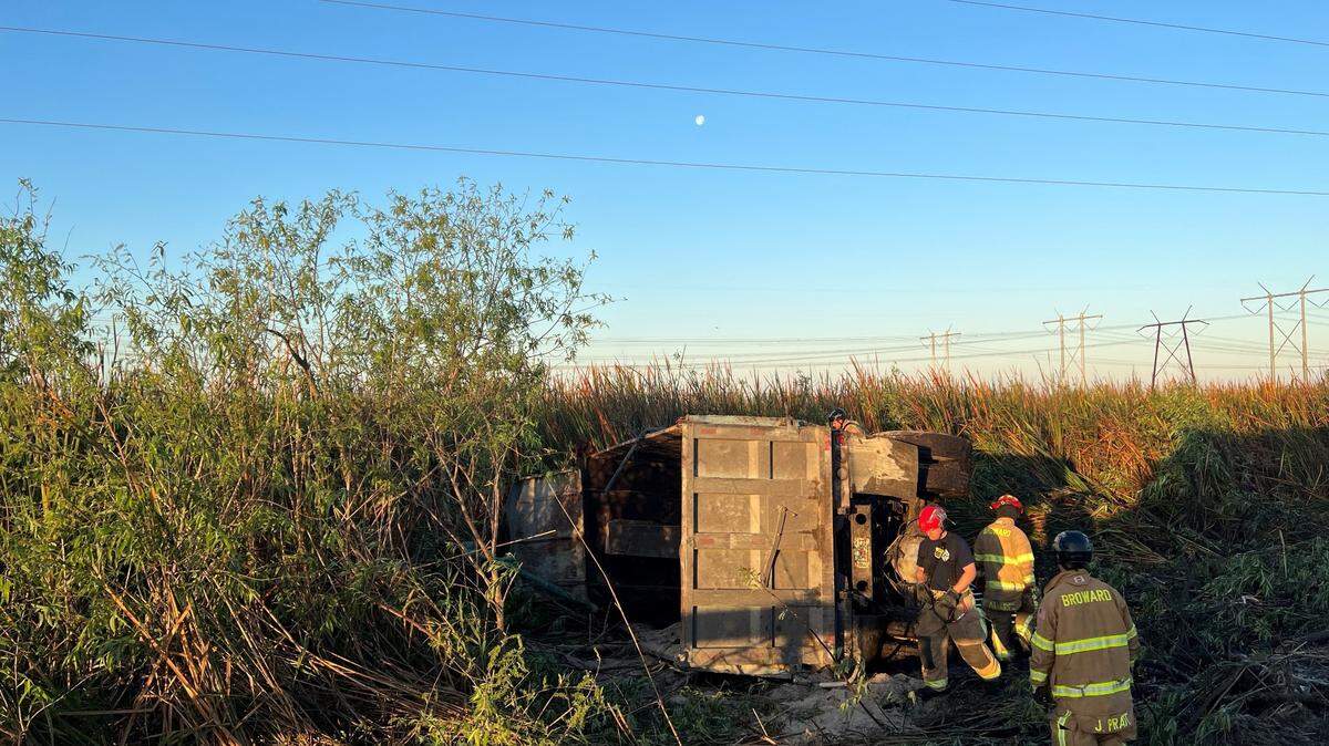 A truck driver was killed when the vehicle he was driving overturned on U.S. 27 in Broward County on Tuesday, Feb. 27, 2024, the Florida Highway Patrol said.