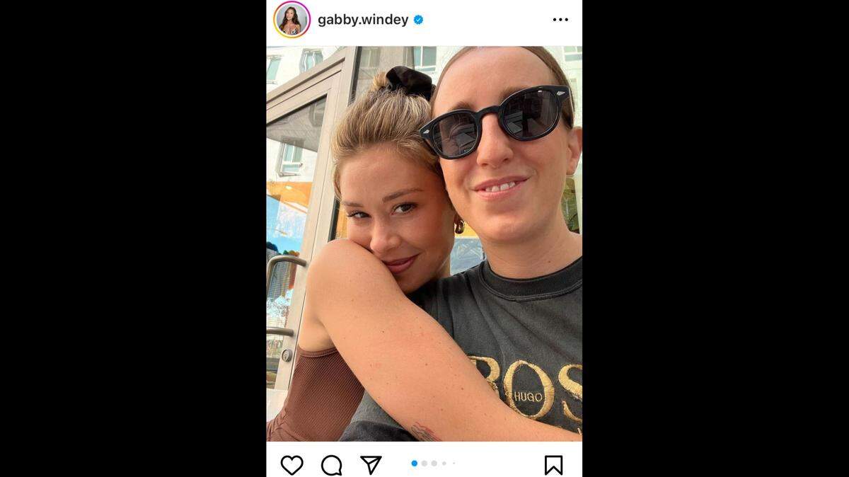 Former Bachelorette contestant Gabby Windey reveals new girlfriend and says the relationship is going well on Instagram and in an interview with The View.