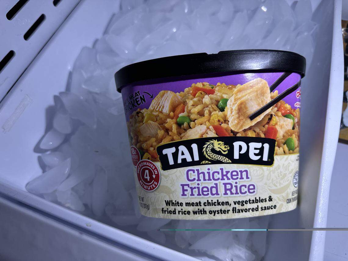 Tai Pei Chicken Fried Rice with white meat chicken, vegetables and oyster flavored sauce was on a March 2026 recall notice for potential glass in the product. About 45 lots were affected.