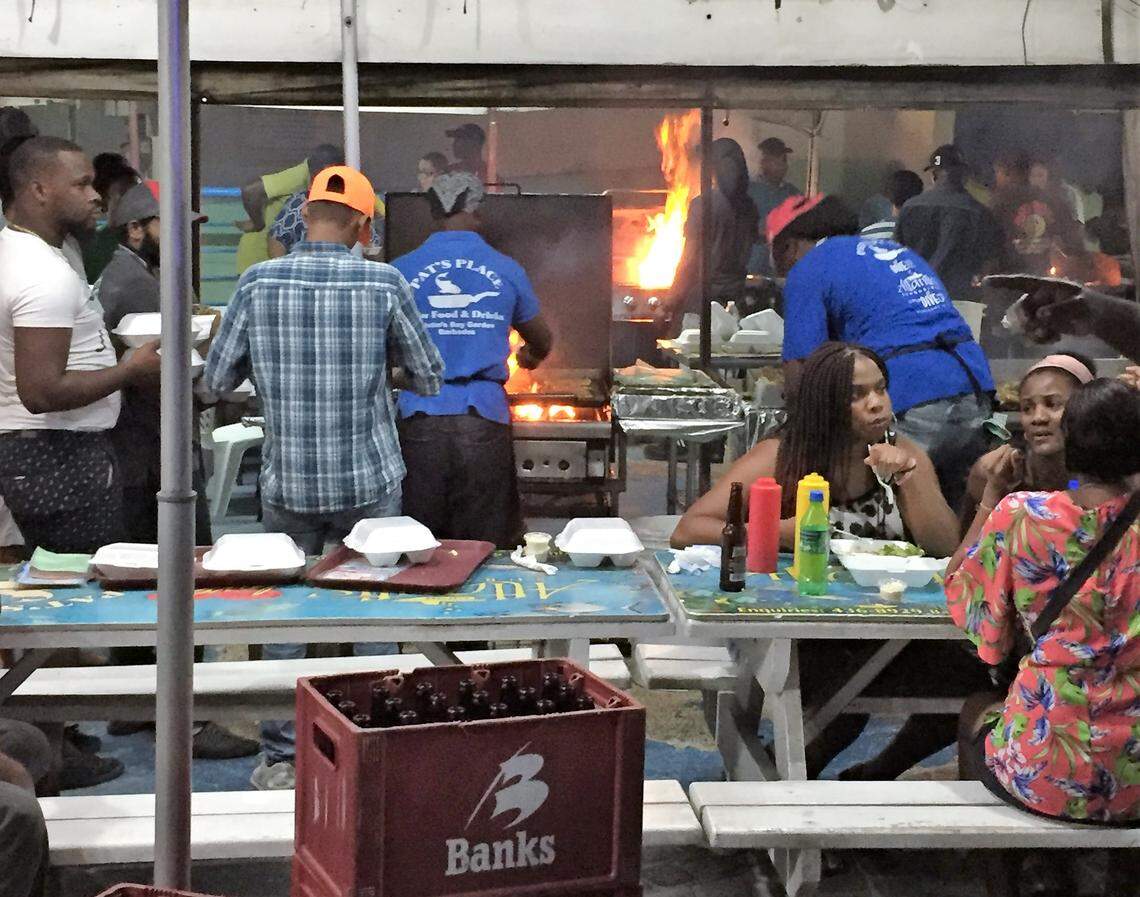 The Oistins Beach fish fry on Barbados is popular nightly, but especially on Fridays. Come early for a seat, stay late for the music.
