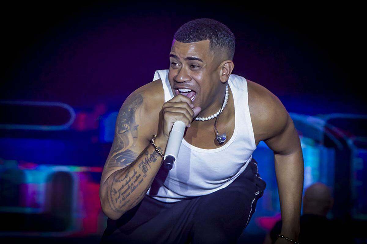 Randy Malcom Martinez of Gente de Zona performs at The New Tear’s Eve Celebration in Bayfront Park.