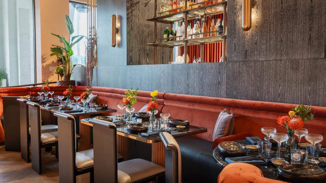 The dining room at Kissaki, the Japanese restaurant from New York.