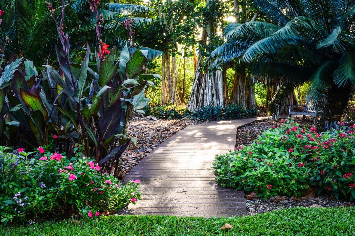 Wander banyan-shaded paths and swinging bridges at this waterfront garden, home to orchids, air plants and a net-positive energy complex.