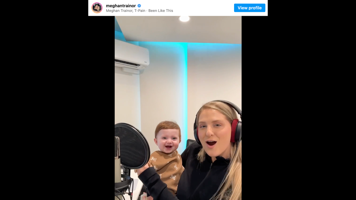 Meghan Trainor shares adorable new video of her son and her new song.