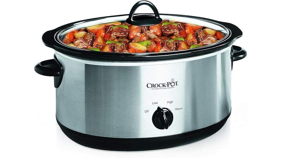 Cook up an endless supply of meals and soups with this trusty Crock-Pot Slow Cooker