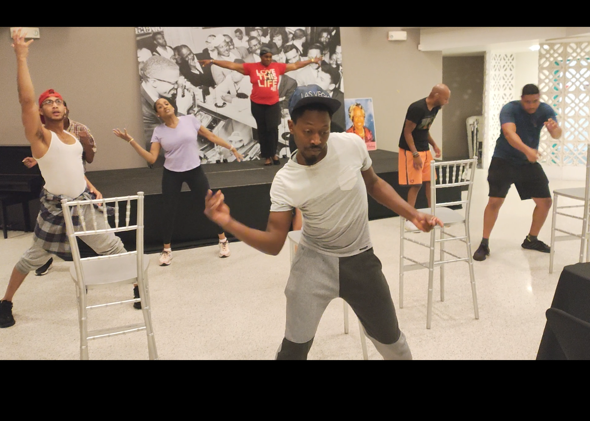  Performers practice for ‘The Last Sun of the Hampton House.’ 