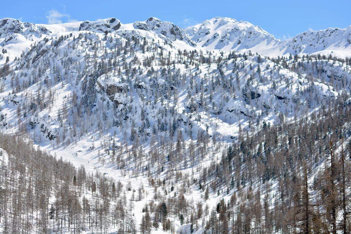 The mountains of Sestriere, Italy.