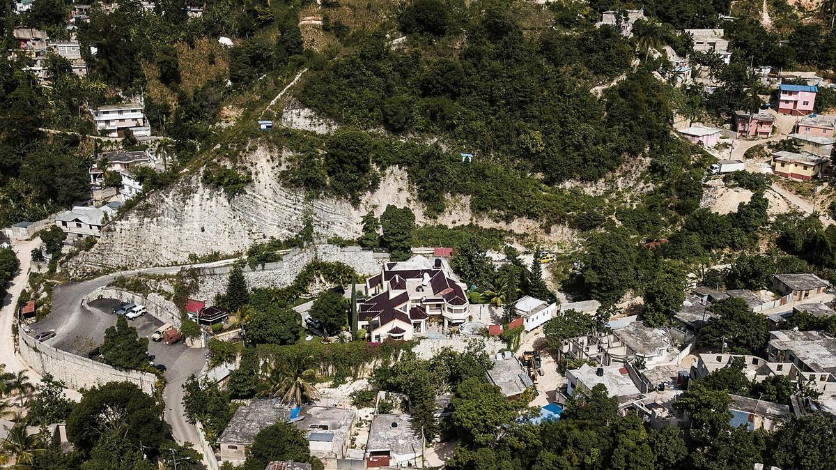 An aerial view of the private residence of President Jovenel Moise in Port-au-Prince, Haiti, Tuesday, July 13, 2021. Moise was killed and his wife wounded during an attack on his home on July 7.
