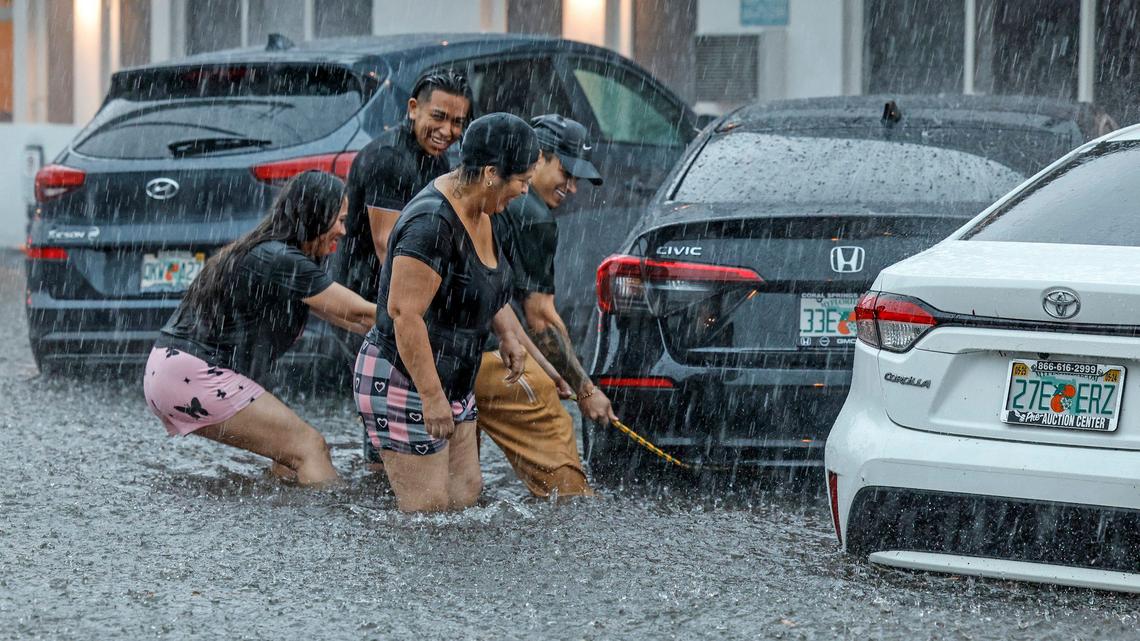 All the rain in Miami and Fort Lauderdale did that? Take a look at what people posted