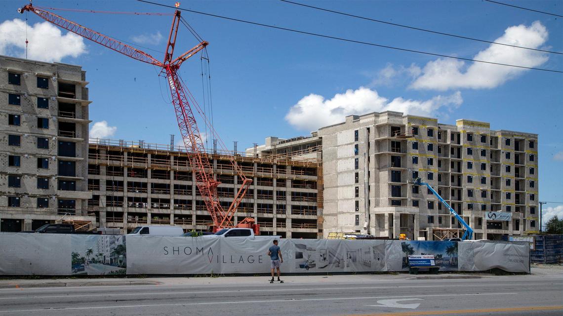 Construction continues on Shoma Village, a rental community comprised of two 8-story buildings with 304 residences at 435 Hialeah Drive.