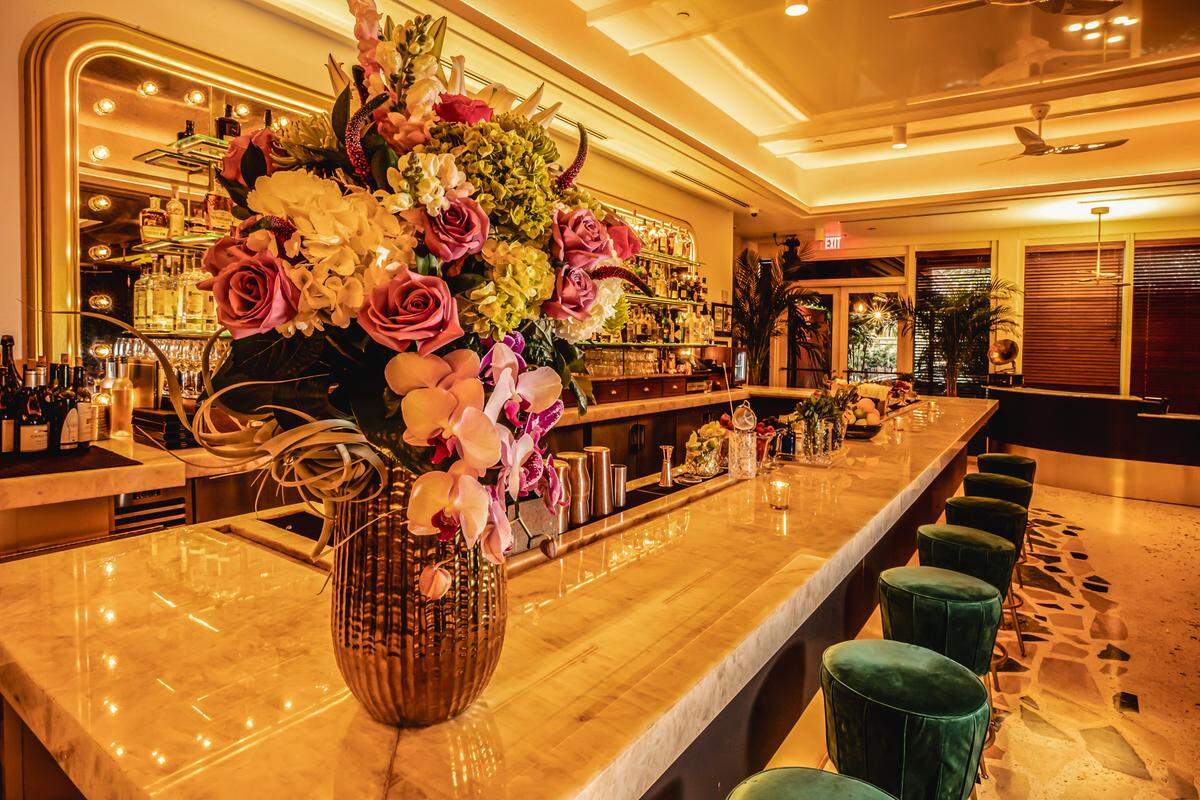 The bar at Marion in Brickell, which is shutting down temporarily for a renovation.