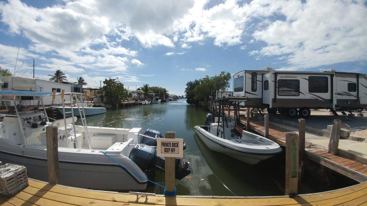 This canal in Marathon, pictured on Friday, Feb. 8, 2019, was cleared of debris left by Hurricane Irma in 2017.