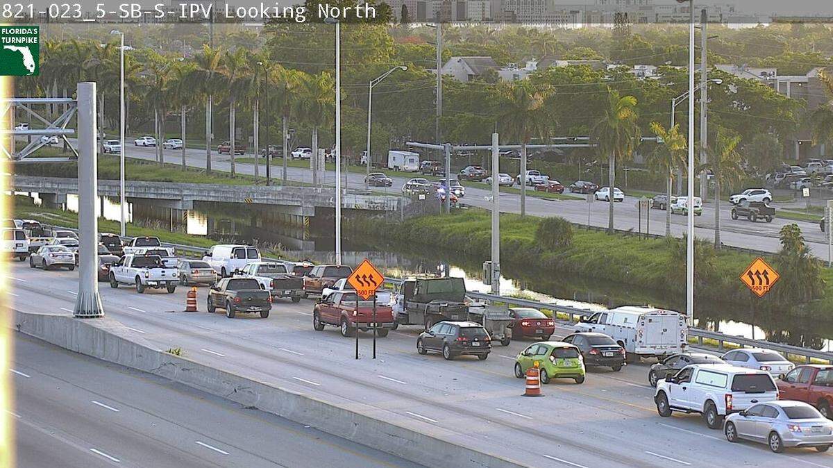 Florida Turnpike northbound north of Bird Road, Southwest 40th Street, around 6:30 a.m. Wednesday.