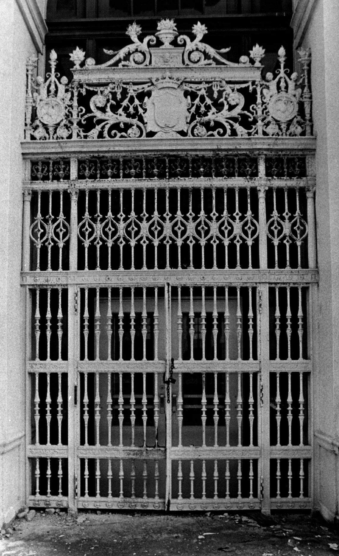 A decorative gate at the Biltmore.