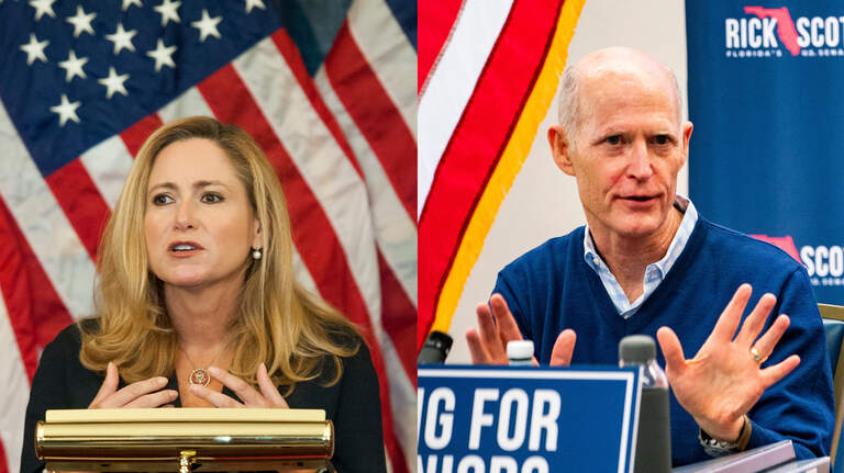 La oponente de Rick Scott lo culpa por la crisis de seguros de propiedad en Florida. ¿Tiene razón?
