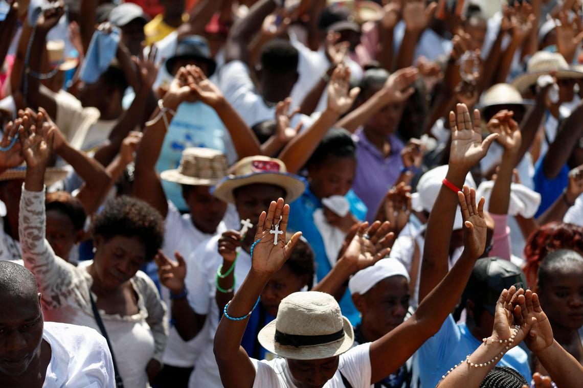 Thousands of Catholic faithful, clergy, and protesters joined the march showing solidarity with suffering Haitians and calling on the government to take responsible action that is in the best interest of the country.