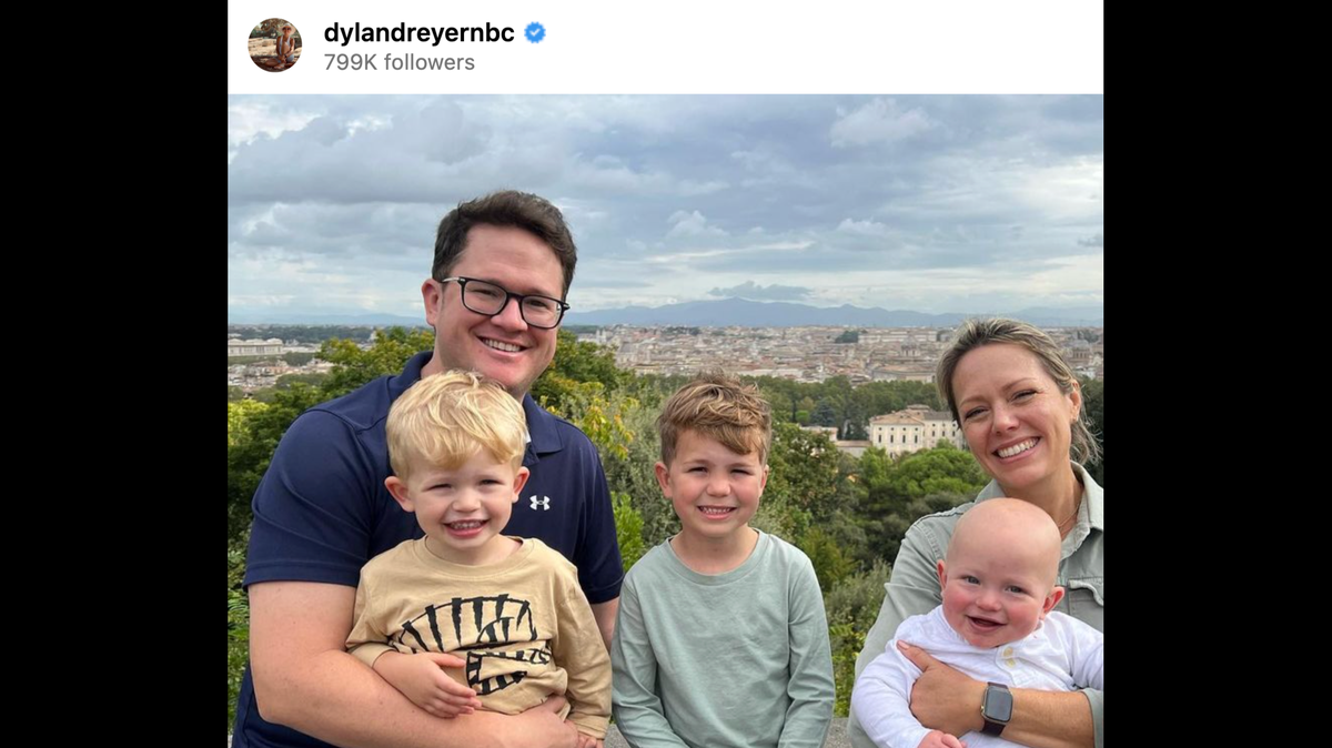 Today Show host Dylan Dreyer with her family.