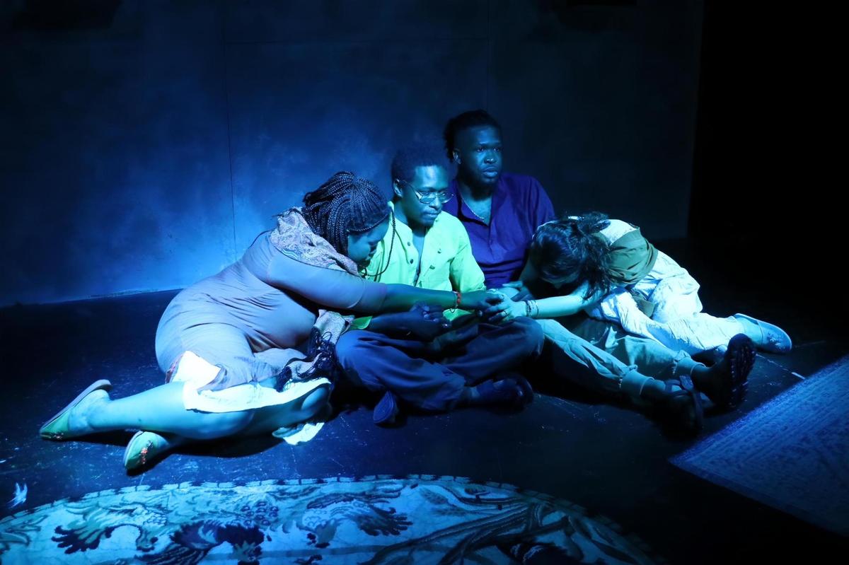 Ruki Etti, Jedhi Weir, Kyran Wright and Lucy Lopez are plunged into darkness in the world premiere of Erin Proctor’s ‘Plague Play.’