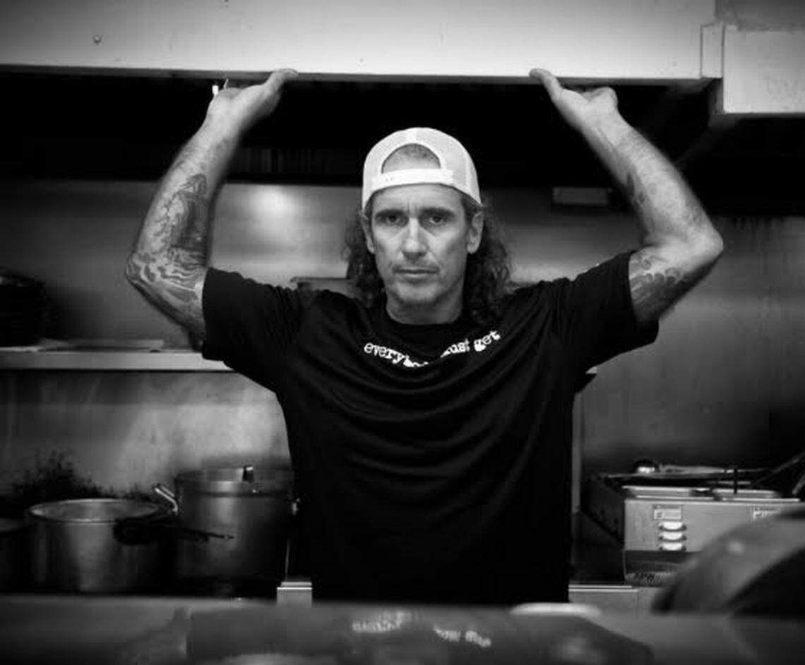 Paul Menta stands in a Key West kitchen.