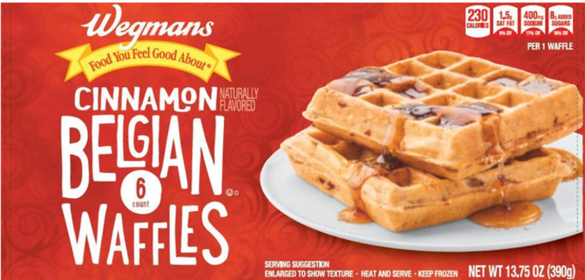 Wegmans Cinnamon Belgian Waffles