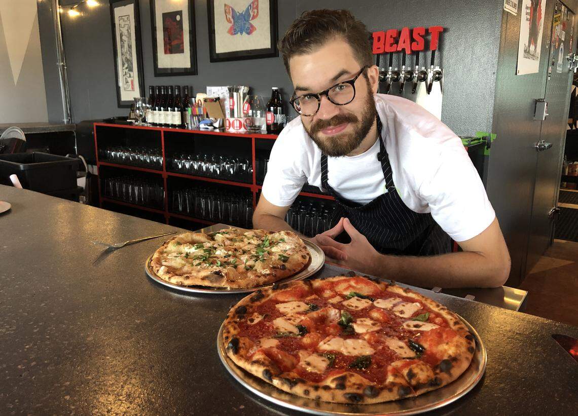 Doug Sorek is the pizza chef at the new Strange Beast brewpub in west Kendall.