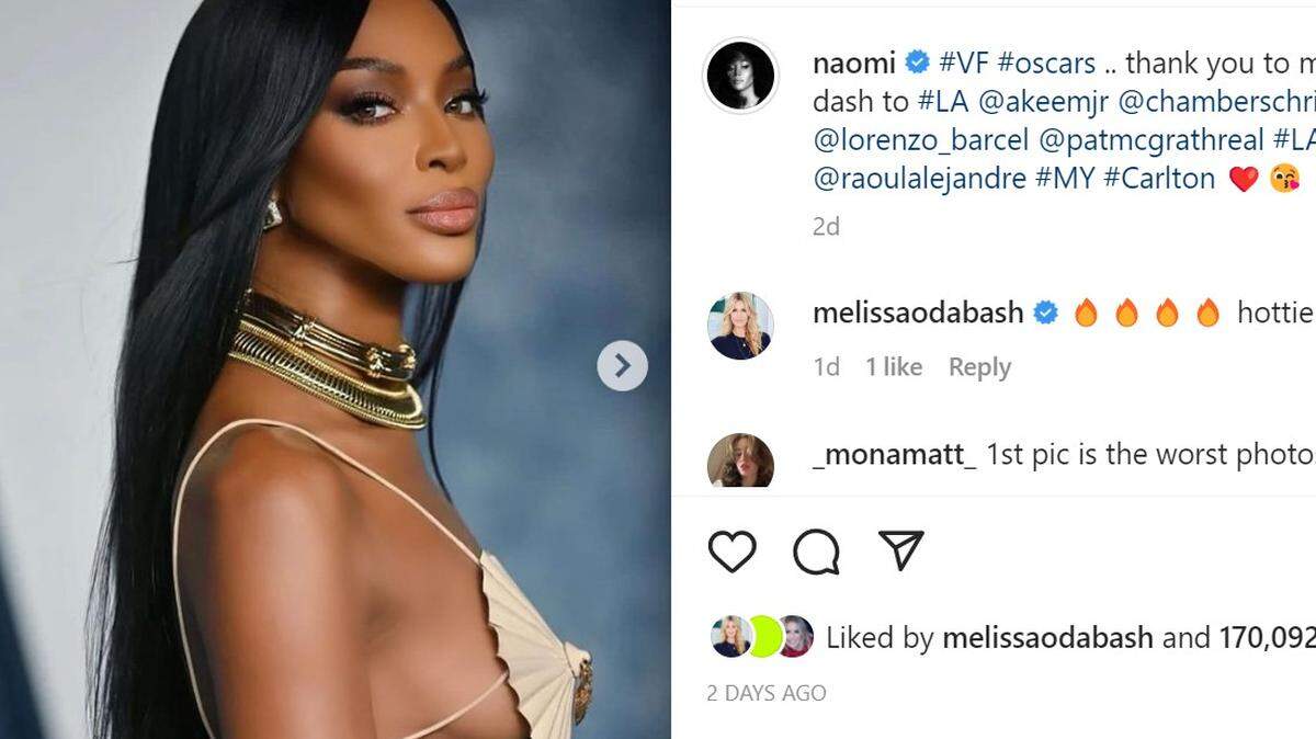 Naomi Campbell/Instagram screenshot