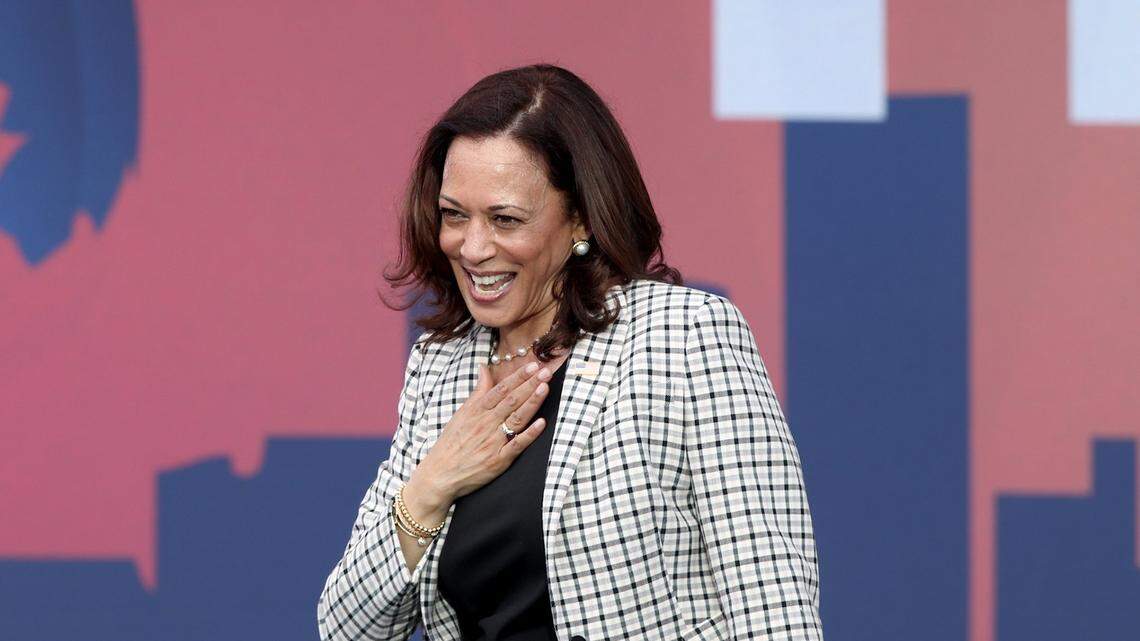 Kamala Harris seen at FIU’s south campus in Miami on Oct. 31, 2020.