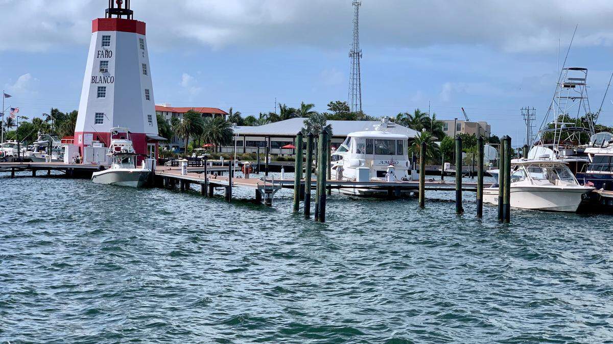 Marathon, seen here from the water in June 2020, is a 13-mile city an hour drive from Key West and Key Largo, is consistently setting high temperature records, meteorologists at the National Weather Service in Key West report.