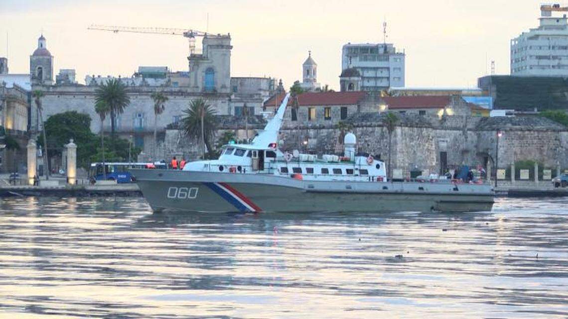A Cuban Border Guard vessel in the port of Havana
