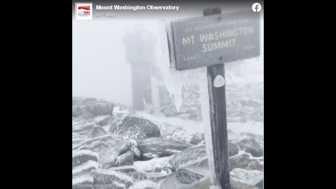 Snow has been falling in New England as Hurricane Ian threatens landfall on the country’s Gulf Coast this week.
